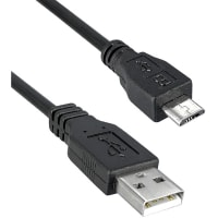 Qualtek Electronics Corp. Cable;USB;USB A Male to Micro B Male;Black Cable;28AWG;6';Shielded