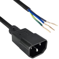 Qualtek Electronics Corp. Power Cords, AC, 4'1118/3 W/C14 PLUG