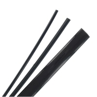 Qualtek Electronics Corp. Tubing, Heat Shrink, Flame Retardant, Blk PVDF, 48" L, 2:1 Shrink Ratio, 25/Bag Qty