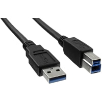 Qualtek Electronics Corp. USB 3.0 A male to B male, black, 30/30/24 AWG 1 meter