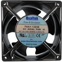 Qualtek Electronics Corp. AC Fan, Axial Ball 103.5cfm 119.5x38.5mm 47dBA, 230V FAA1-12038-A Series