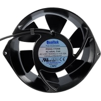 Qualtek Electronics Corp. AC Fan, Axial Dual Ball 240cfm 172X55mm 61dBA, 115V FDA2-17255 Series