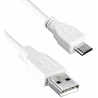 Qualtek Electronics Corp. Cable;USB;USB A Male to Micro B Male;White Cable;28AWG;6';Shielded