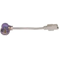 Qualtek Electronics Corp. Cord, Power, 5-15P Plug, Right Angle, C13, 3 Cond SJT Cbl, 10ft., 18 AWG, Gray