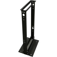 Quest Manufacturing Rack, Open, Frame Only, 19 In, 28U/49 In, Black, 500 lb Cap, Aluminum, FR Series