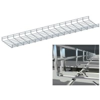 Quest Manufacturing 10FT CABLE TRAY, 4"W x 2"H, ZINC