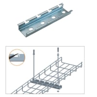 Quest Manufacturing 4" CEILING HANGING BAR, ZINC