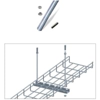 Quest Manufacturing 3FT SCREW ROD W/CEMENT WALL ANCHOR KIT