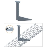 Quest Manufacturing 4" CEILING FLAG BRACKET, ZINC