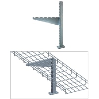 Quest Manufacturing 4" FLAG TYPE FLOOR STAND, ZINC