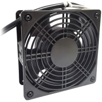 Quest Manufacturing 4" SQUARE FAN, 80 CFM BLACK