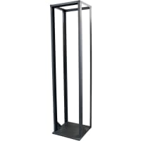 Quest Manufacturing Rack;Open Frame;7FT;19" x 84";45RMS;4-Post;Steel;Black F-Rack