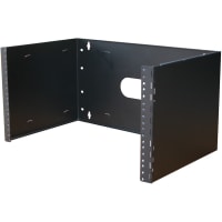 Quest Manufacturing Rack, Open, Wall Mount, Swing Frame, 19In, 6U/10.5In, Black, 40 lb Cap, Steel, WB Series