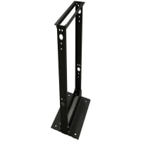 Quest Manufacturing Rack, Open, Frame Only, 19 In, 45U/78.75 In, Black, 800 lb Cap, Aluminum, FR Series