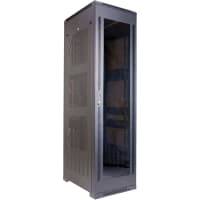 Quest Manufacturing Rack, Cabinet, Knockdown, Complete, 19 in, 45U/78.75 in, Black, 88x27x34 in, 730 Series