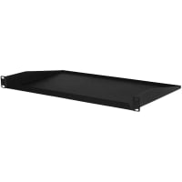 Quest Manufacturing Single-Sided Non-Vented Cantilever Shelf, 1U, 19" x 10.5"D, Black