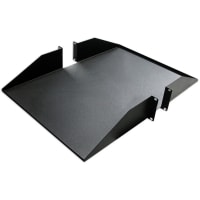 Quest Manufacturing Double-Sided Non-Vented Shelf, 2U, 19" x 18"D, Black