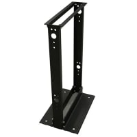 Quest Manufacturing 2-Post Open Frame Aluminium Floor Rack, 20U, 3' x 19", Black