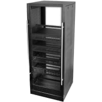 Quest Manufacturing Home Theatre Rack with Shelves, 30U, 5' x 19" x 25", Black