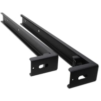 Quest Manufacturing Open Frame Rack Wall Support Bracket, Set Of 2, Black