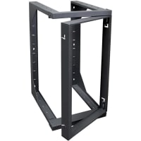 Quest Manufacturing Swing-Out Open Frame Wall Rack, 20U, 3' x 24"D, Black