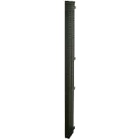 Quest Manufacturing Floor Enclosure Vertical Cable Manager, w/Cover, 50 Cables per Side, 4', Black