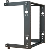 Quest Manufacturing Open Frame Wall Rack, 16U, 3' x 12"D, Black