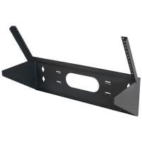 Quest Manufacturing Hinged Vertical Wall Mount Bracket, 4U, 19" x 9"D, Black