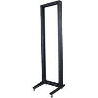 Quest Manufacturing Rack, Open, Knockdown, Frame Only, 19In, 45U/78.75In, Black, 800lb Cap, Steel, FR Series