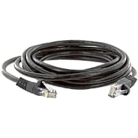 Quest Technology International, Inc. Patch Cord, RJ45 Plug x 2, Cat5E, 10Ft., Black, UL Stds