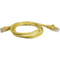 Quest Technology International, Inc. Patch Cord, RJ45 Plug x 2, Cat6, 3Ft., Yellow, UL Stds