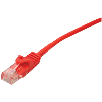 Quest Technology International, Inc. Patch Cord, RJ45 Plug x 2, Cat5E, 7Ft., Red, UL Stds, Non Booted