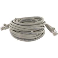 Quest Technology International, Inc. Patch Cord, RJ45 Plug x 2, Cat5E, 15Ft., Gray, UL Stds, Non Booted