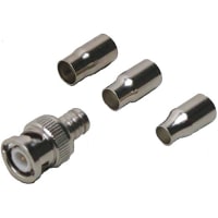 Quest Technology International, Inc. Connector Crimp 75 Ohms Straight RG58 RG59 RG59TFE RG6 RG6tfe 2-Pc BNC Male