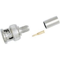 Quest Technology International, Inc. Crimp 3 Piece 50 Ohms Straight RG-59&frasl 62 BNC Male Nickel