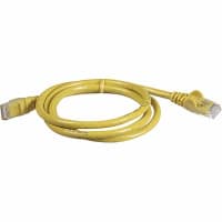 Quest Technology International, Inc. Patch Cord, RJ45 Plug x 2, Cat6, 5Ft., Yellow, UL Stds