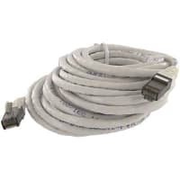 Quest Technology International, Inc. Patch Cord, RJ45 Plug x 2, Cat6, 15Ft., White, UL Stds, Non Booted