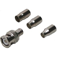 Quest Technology International, Inc. Connector Crimp 50 Ohms Straight RG58 RG59 RG59TFE RG6 RG6tfe 2-Pc BNC Male