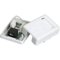 Quest Technology International, Inc. Box White Surface Mount Single For CAT 5E cable