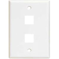 Quest Technology International, Inc. 2 Port Keystone Face plate, White, 4.5"x2.76", 6*250M Screw