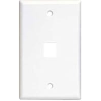 Quest Technology International, Inc. 1 Port Keystone Faceplate, White, 4.5"x2.76", 6*250M Screw