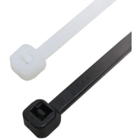 Quest Technology International, Inc. 8IN 18 LB WHITE NYLON CABLE TIE 100 PACK