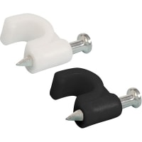 Quest Technology International, Inc. CABLE CLIP W / NAIL FOR SINGLE RG59, WHITE, 100PK