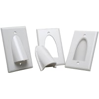 Quest Technology International, Inc. WHITE SINGLE GANG POLISHED BULK CABLE WALL PLATE