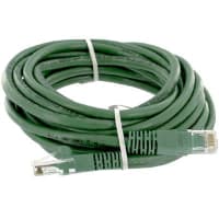 Quest Technology International, Inc. Patch Cord, RJ45 Plug x 2, Cat5E, 15Ft., Green, UL Stds, Non Booted