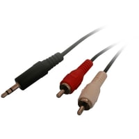 Quest Technology International, Inc. RCA Y STEREO ADAPTER CABLE, 3.5(M) TO (2)RCA(M), RED/WHITE, 12FT