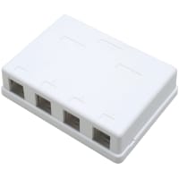 Quest Technology International, Inc. Box; White; Surface Mount; Unloaded; 4 port surface box