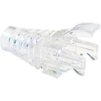 Quest Technology International, Inc. FastPlug RJ45 Boot, CAT5E, 6.0MM, Clear, 50PK