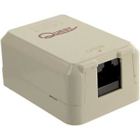 Quest Technology International, Inc. Box, Ivory, Surface Mount, Single, For CAT 6 cable