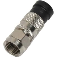 Quest Technology International, Inc. Connector, F, RG6 cable, compression, nickel